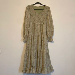 Altered state long sleeves ribbed maxi dress.